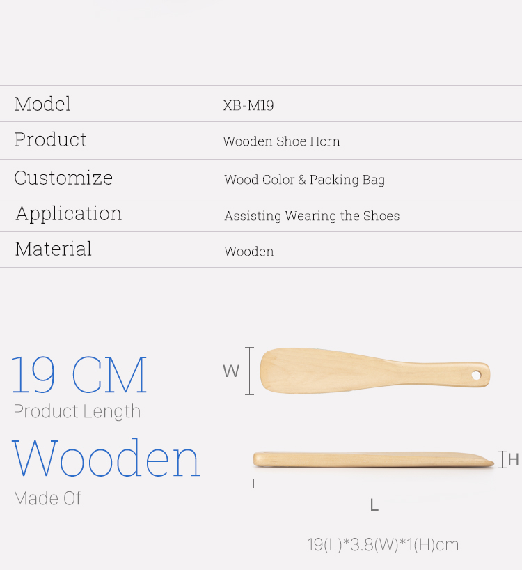 portable wooden shoe horn